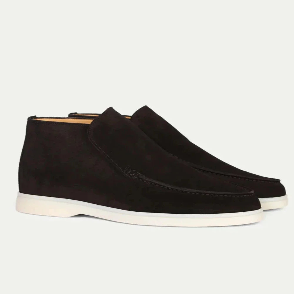 SUEDE HIGH LOAFERS