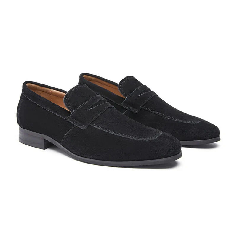 SUEDE PENNY LOAFERS