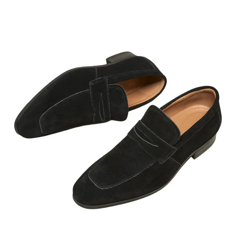 SUEDE PENNY LOAFERS