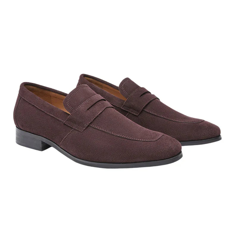 SUEDE PENNY LOAFERS