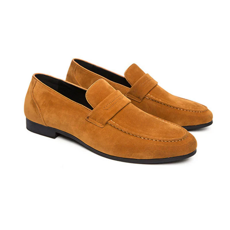 SUEDE PENNY LOAFERS